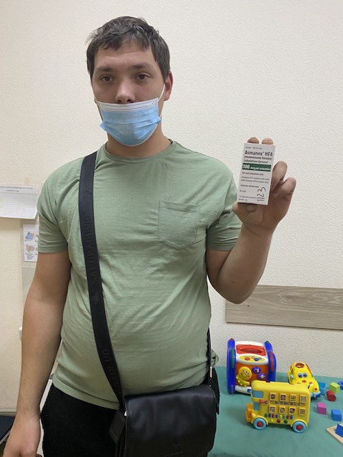 Asthma medications continue to be distributed in Kharkiv.