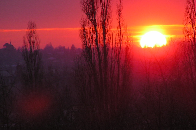 Sunset.