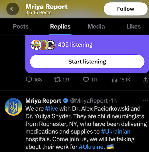Hear us on Mriya Report.