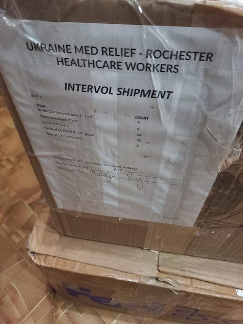 InterVol supplies arrive in Kharkiv.