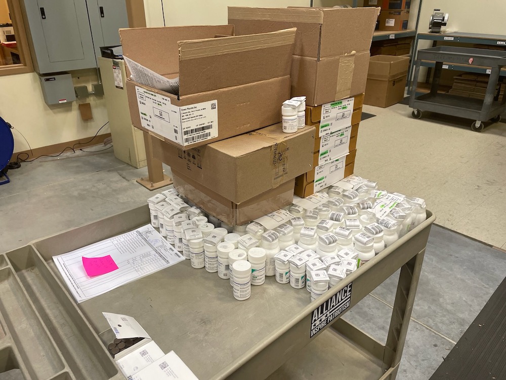 Shipment of anti-seizure medications to Ukraine.
