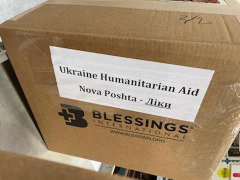 Shipment of anti-seizure medications to Ukraine.