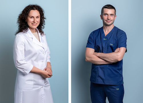 Dr. Nataliya Falshynska and Dr. Pavlo Kovalchuk injured in attack on Neuromed clinic.